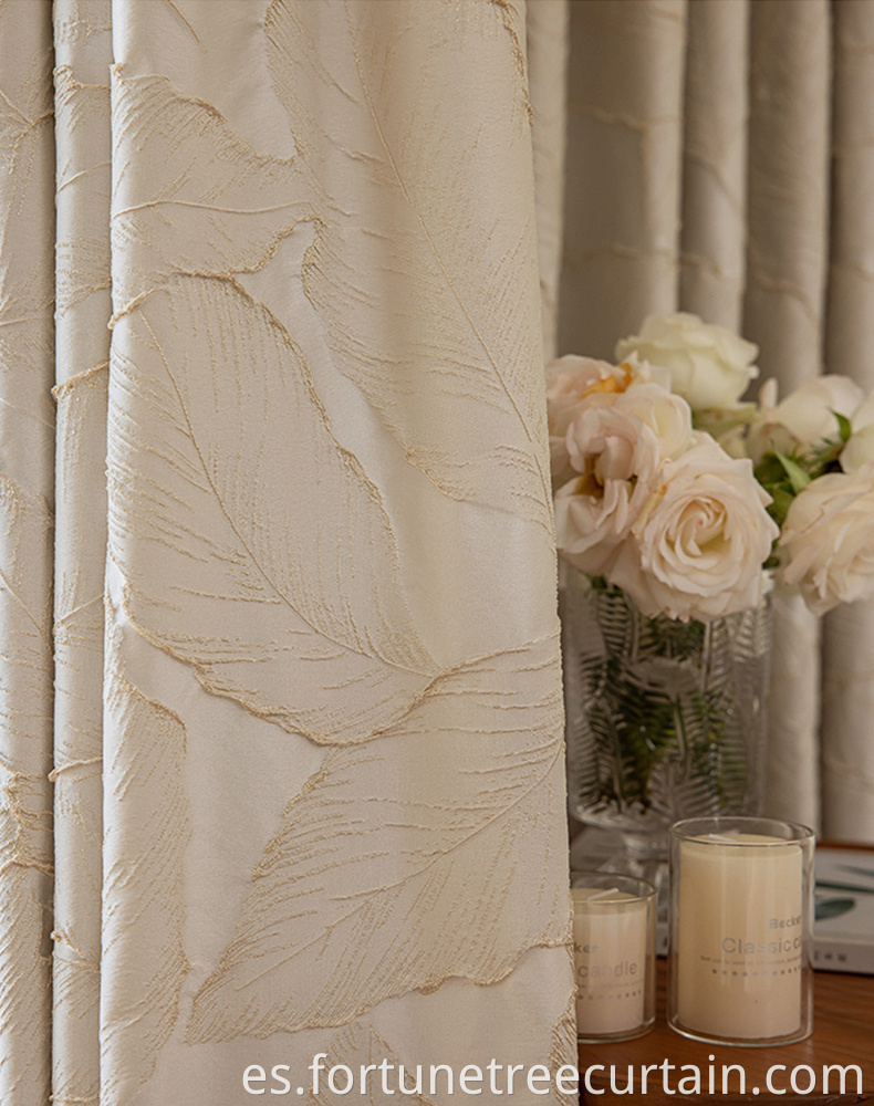 Golden Leaf relief jacquard Curtain